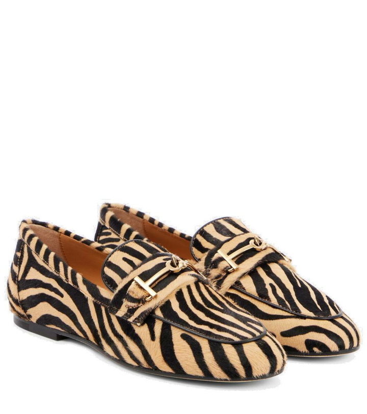 Photo: Tod's T Ring printed calf hair loafers