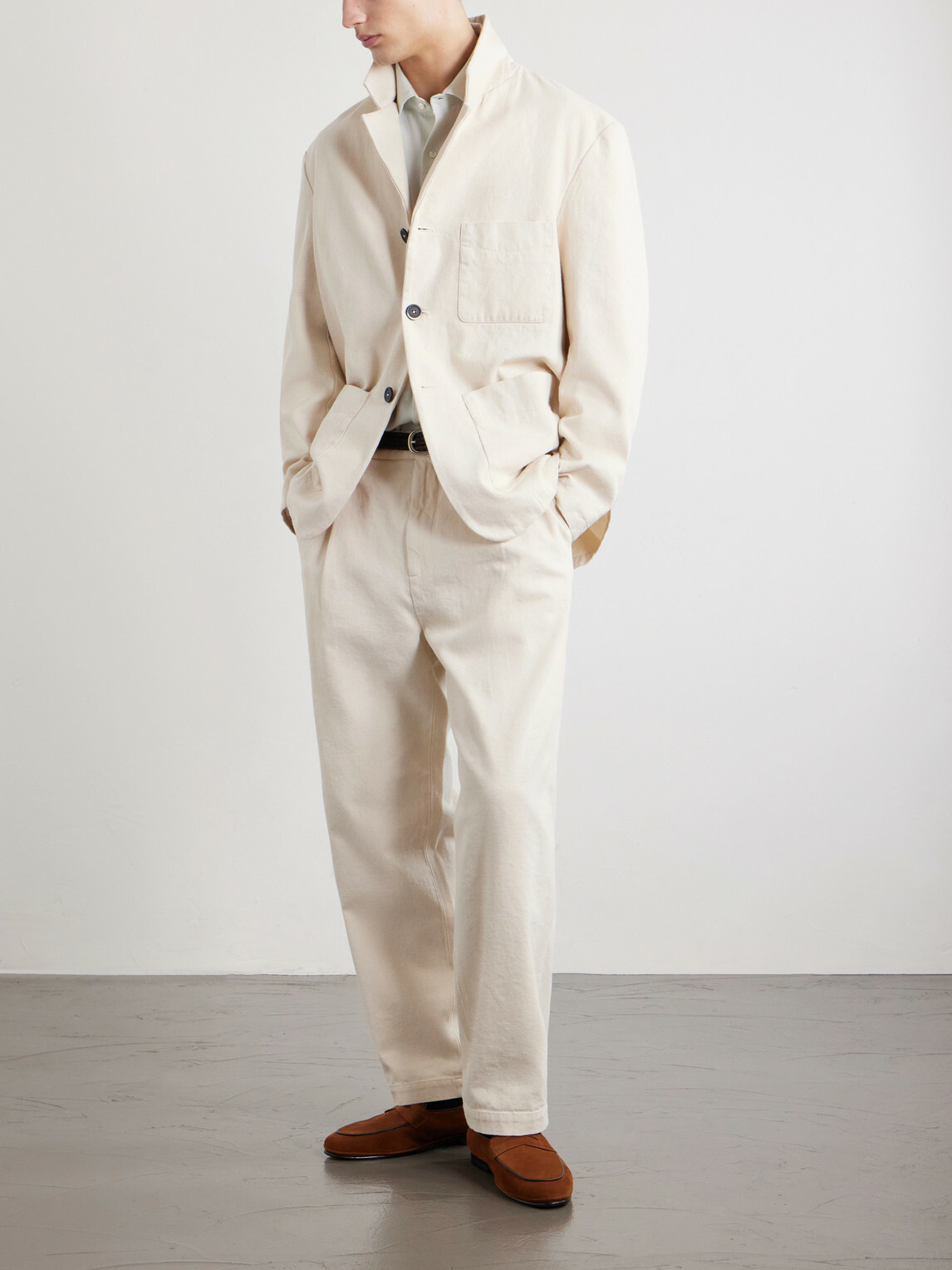 Barena - Cotton-Drill Suit Jacket - Neutrals