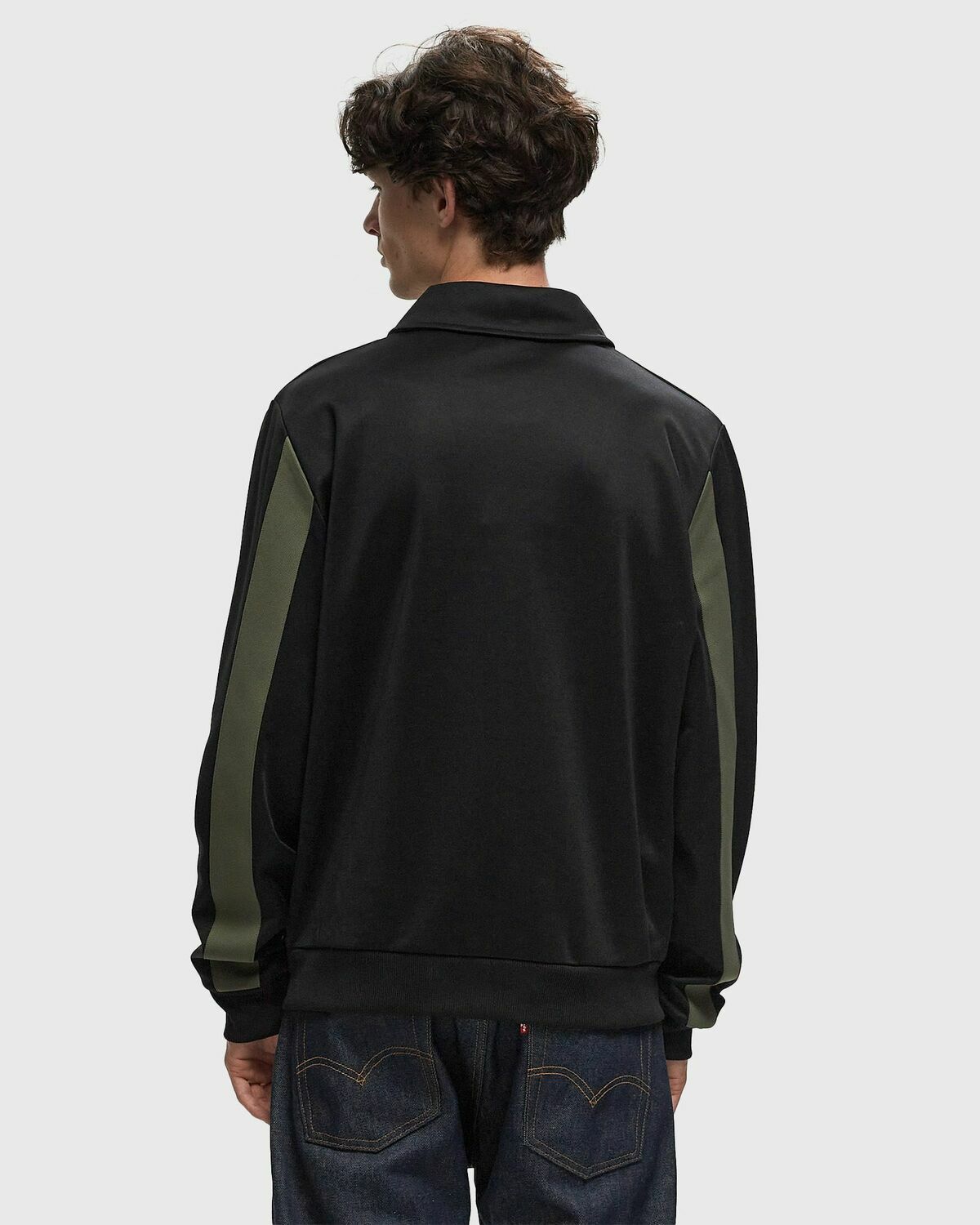 Fred Perry Tape Detail Collared Track Jacket Black Track Jackets