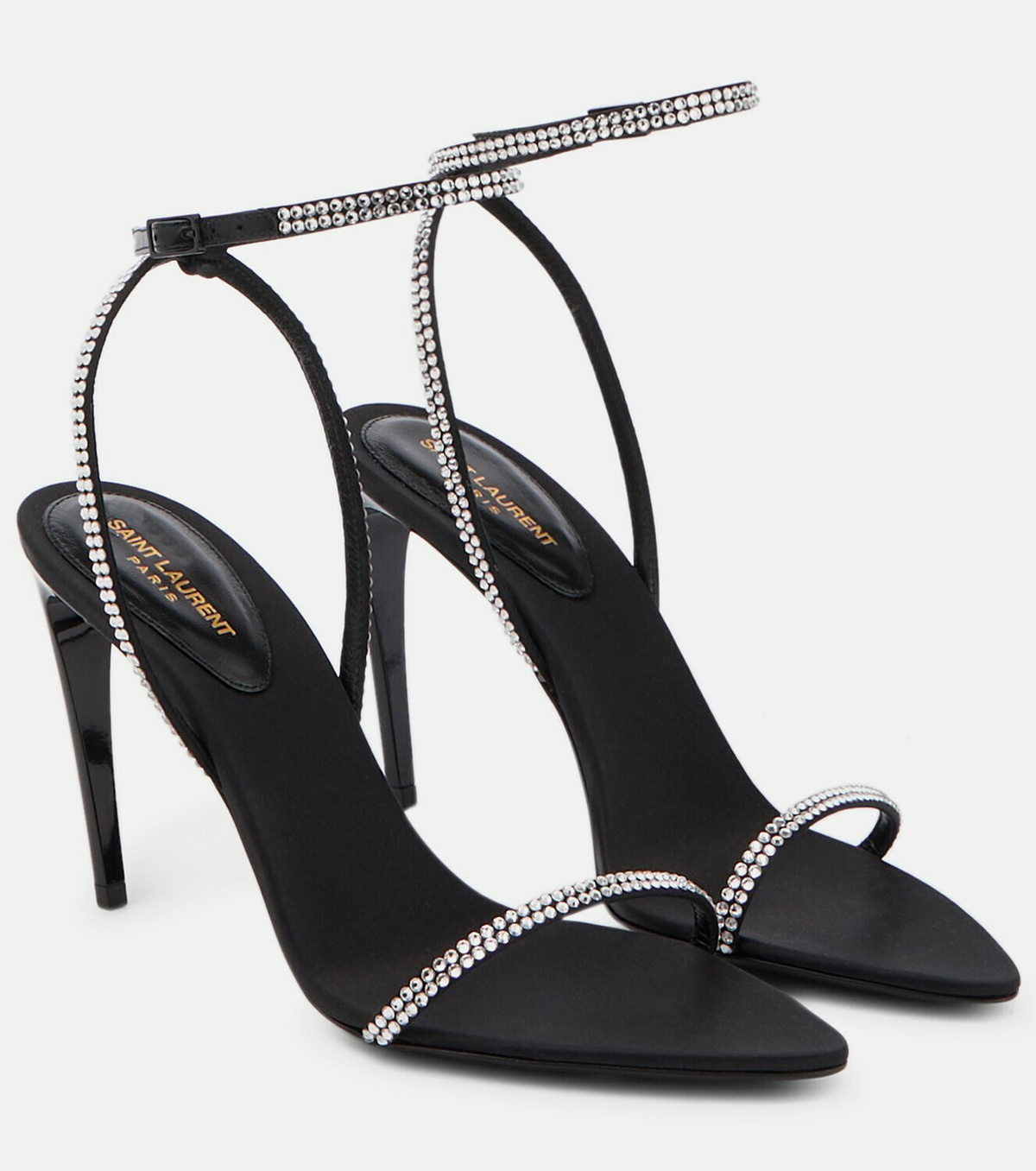 Saint Laurent - Georgia 90 crystal-embellished sandals Saint