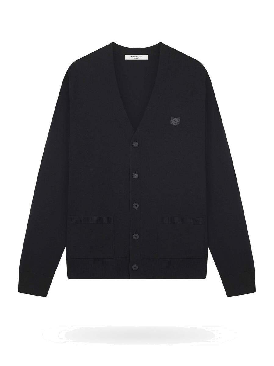 Maison Kitsune Cardigan Black Mens Maison Kitsune