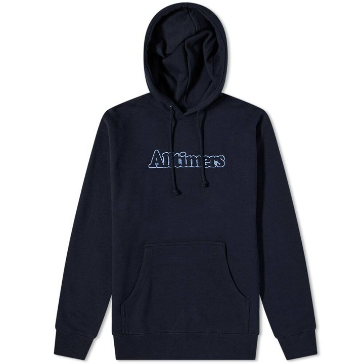 Photo: Alltimers Men's Tonal Embroidered Broadway Hoody in Navy