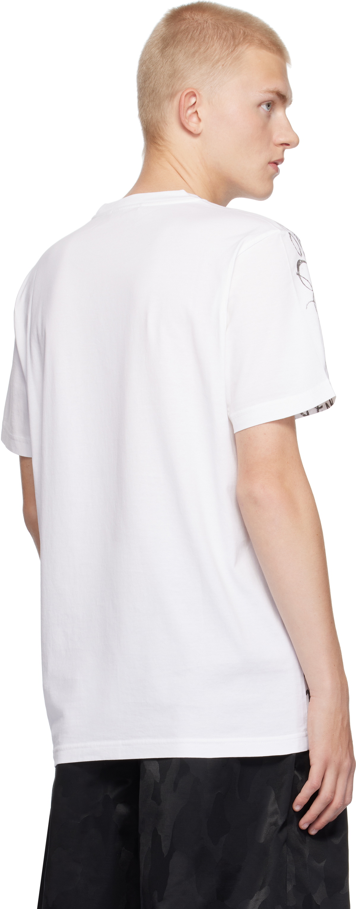 Marni White Scribble Motif T-shirt Marni