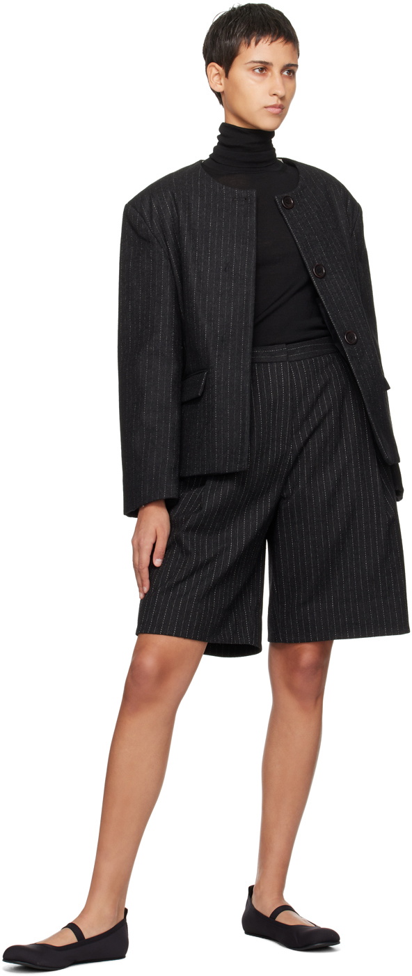 AMOMENTO☆23SS GARCONNE SHORTS AMOMENTO Black Garconne Shorts AMOMENTO