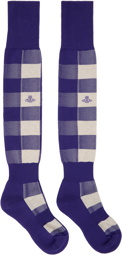 Vivienne Westwood Purple & Off-White High Socks
