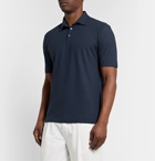 Incotex - Ice Cotton-Jersey Polo Shirt - Blue