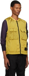 Stone Island Yellow Crinkled Vest