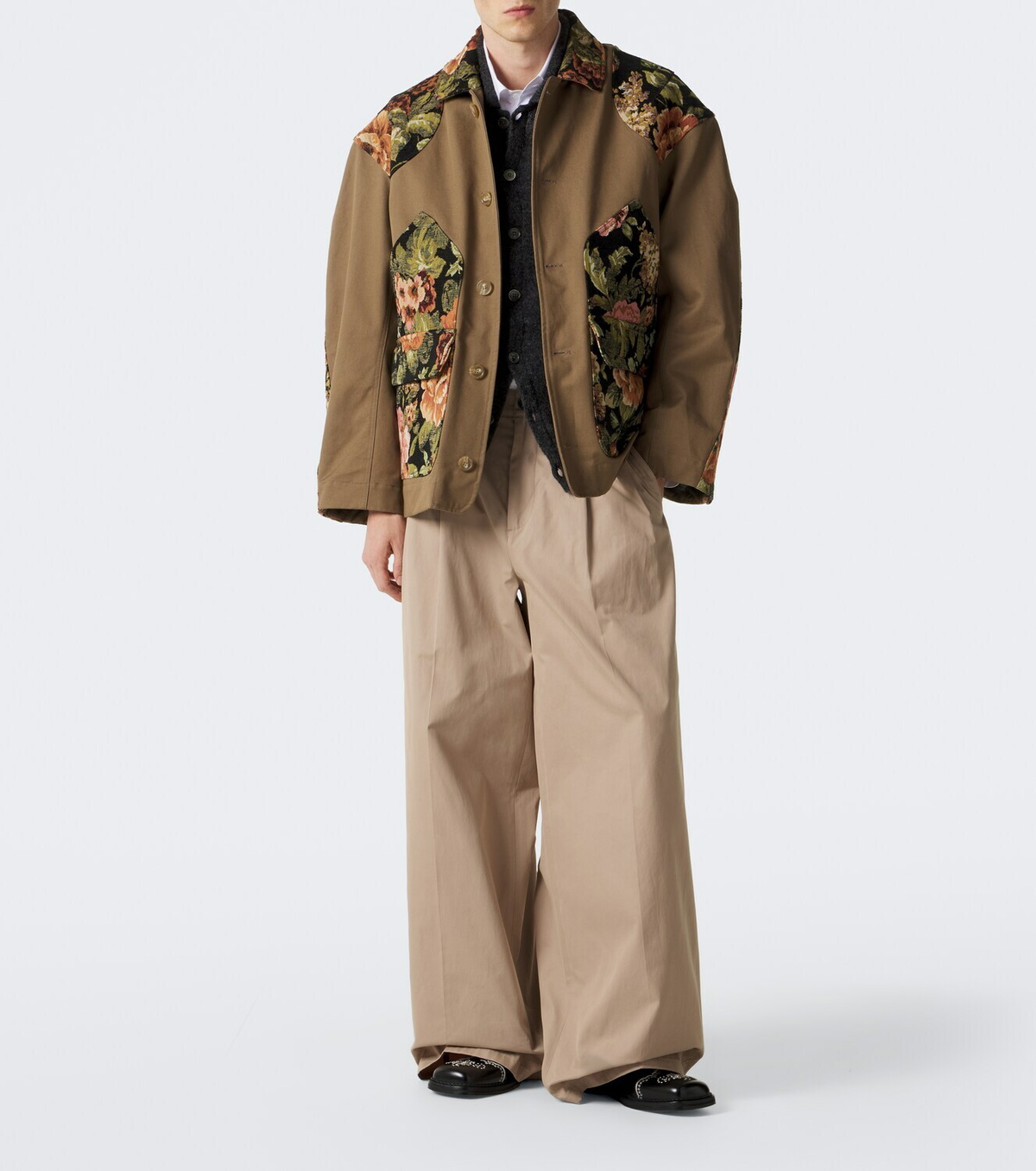 Simone Rocha Floral patchwork cotton jacket