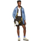 3.1 Phillip Lim Brown and Yellow Twist Belt Hibiscus Floral Shorts