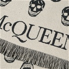 Alexander McQueen Men's Reversible Skull Scarf in Oyster/Black