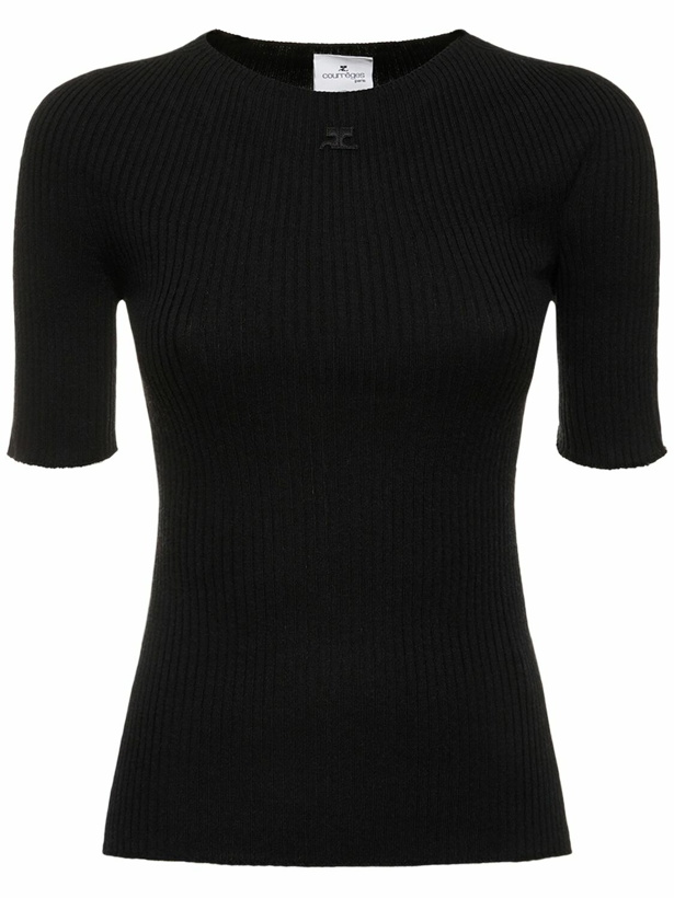 Photo: COURREGES - Solar Light Rib Cotton & Wool Sweater