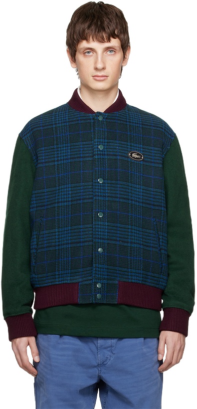 Photo: Lacoste Navy & Green Embroidered Jacket
