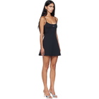 Diesel Black Oval D Logo Cotton Minidress