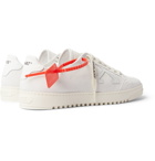 Off-White - 2.0 Leather-Trimmed Suede Sneakers - White