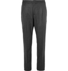 Officine Generale - Wool-Flannel Drawstring Trousers - Men - Charcoal