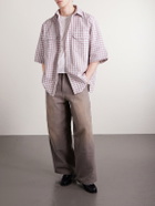 Willy Chavarria - SS Corcoran Checked Woven Shirt - Red