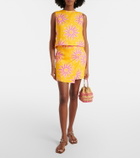 Cala de la Cruz Chemena printed linen miniskirt