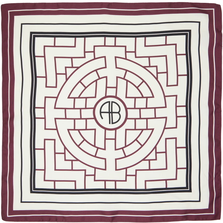 Photo: ANINE BING Burgundy & White York AB Scarf