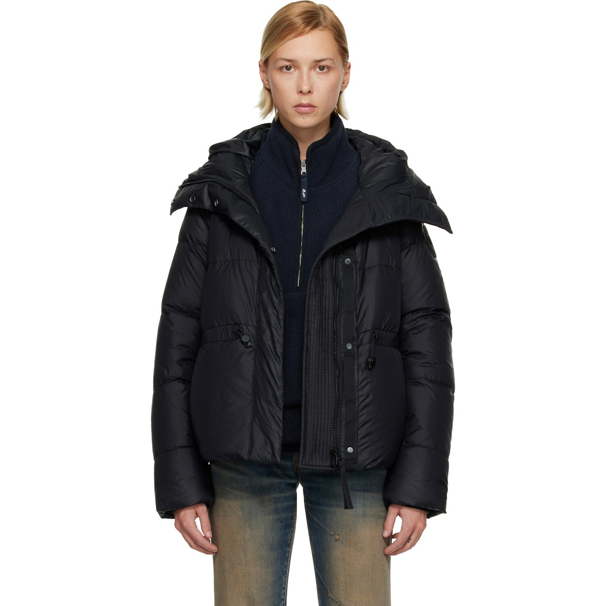 Canada Goose Black 'Tonal Label' Montgomery Down Jacket