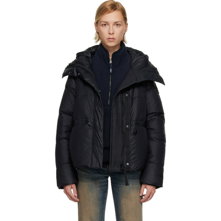 Photo: Canada Goose Black 'Tonal Label' Montgomery Down Jacket