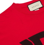 Gucci - Printed Cotton-Jersey T-Shirt - Men - Red