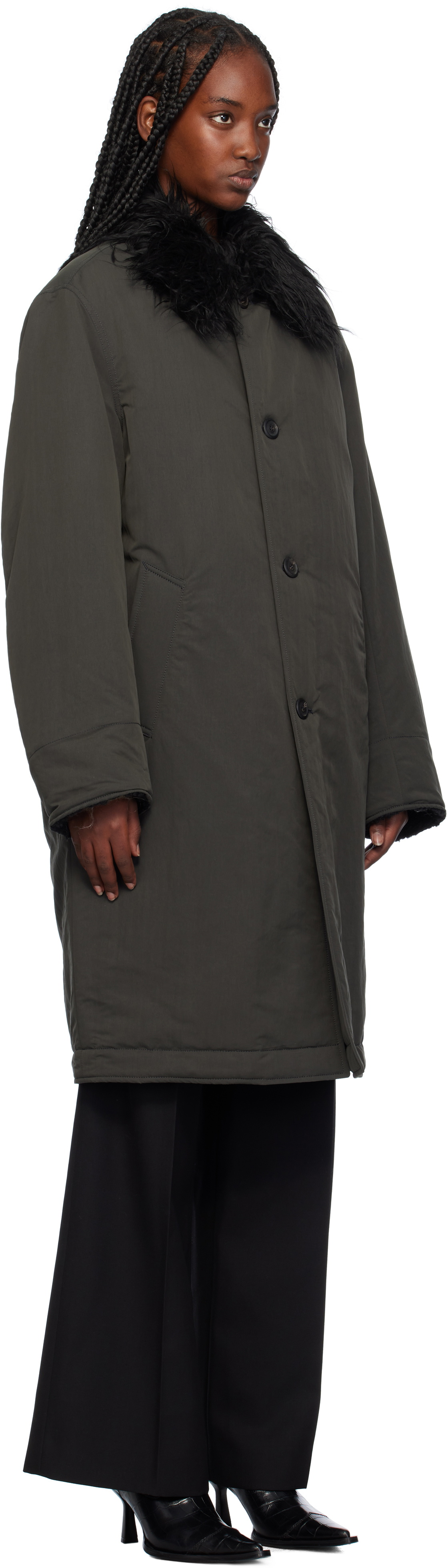 OUR LEGACY Gray Polar Coat Our Legacy