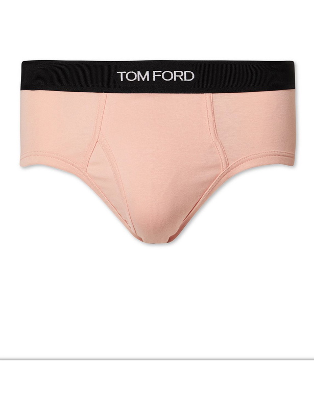 Photo: TOM FORD - Stretch-Cotton Briefs - Pink