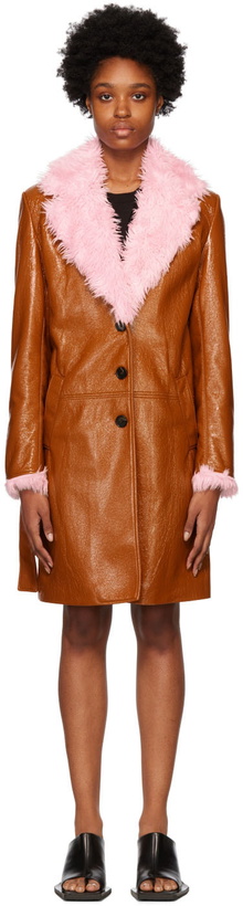 Photo: MSGM Brown Cappotto Coat