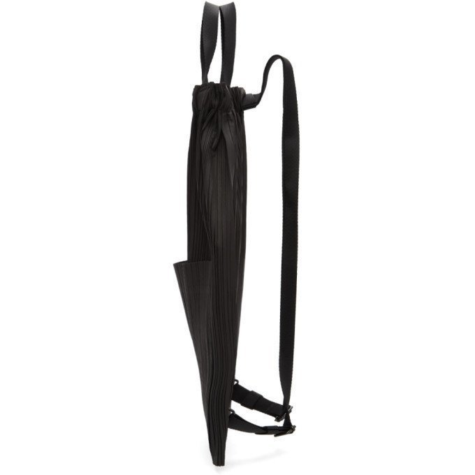 Pleats Please Issey Miyake Black Pleated Lightweight Backpack