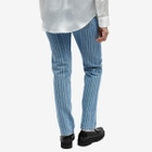 Martine Rose Women's Straight Leg Jeans in Blue Pinstripe