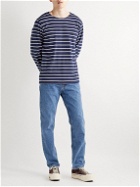 Nudie Jeans - Charles Striped Cotton-Jersey T-Shirt - Blue