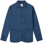 Portuguese Flannel Men's Labura Flannel Chore Jacket in Blue