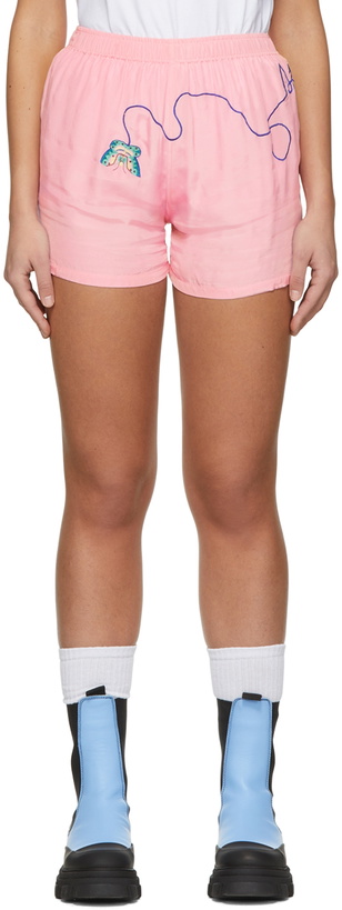 Photo: Sky High Farm Workwear Pink Cupro Shorts