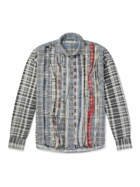 Needles - Patchwork Distressed Checked Cotton-Flannel Shirt