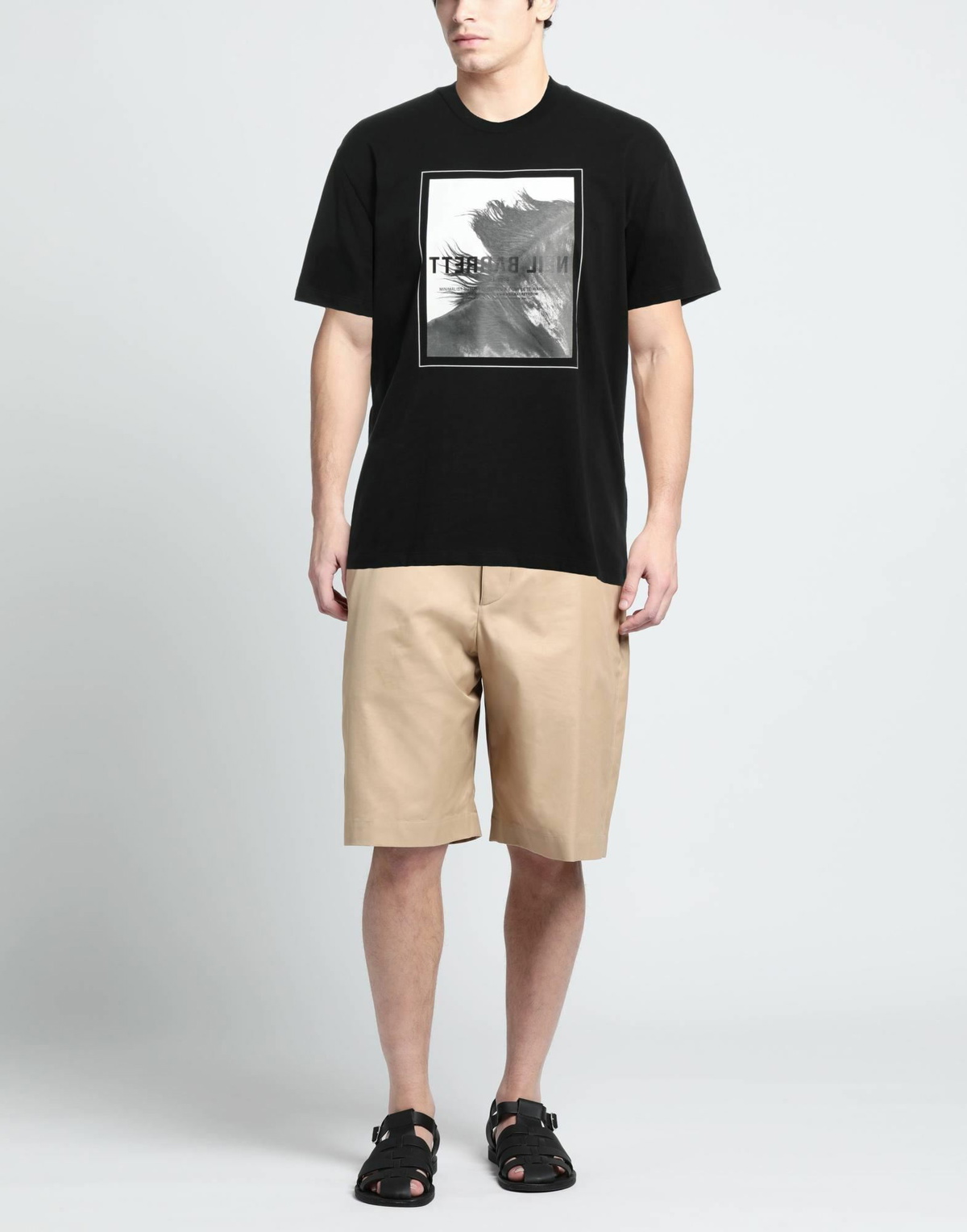 Neil Barrett Mens T-shirt in Black