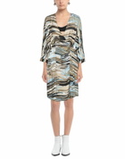 Manila Grace Womens Mini dress Khaki