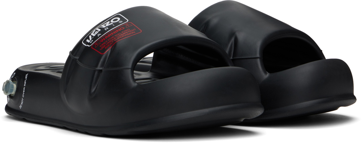 Kenzo Black Kenzo Paris 'KENZO-Splash' Pool Slides