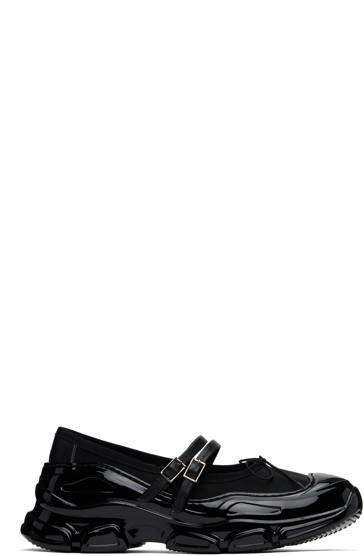 Simone Rocha Black Mesh Tracker Ballerina Sneakers