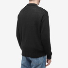 Auralee Men's Shetland Wool Cashmere Cardigan in Black