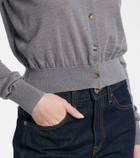Khaite Tansy cropped wool and cashmere cardigan
