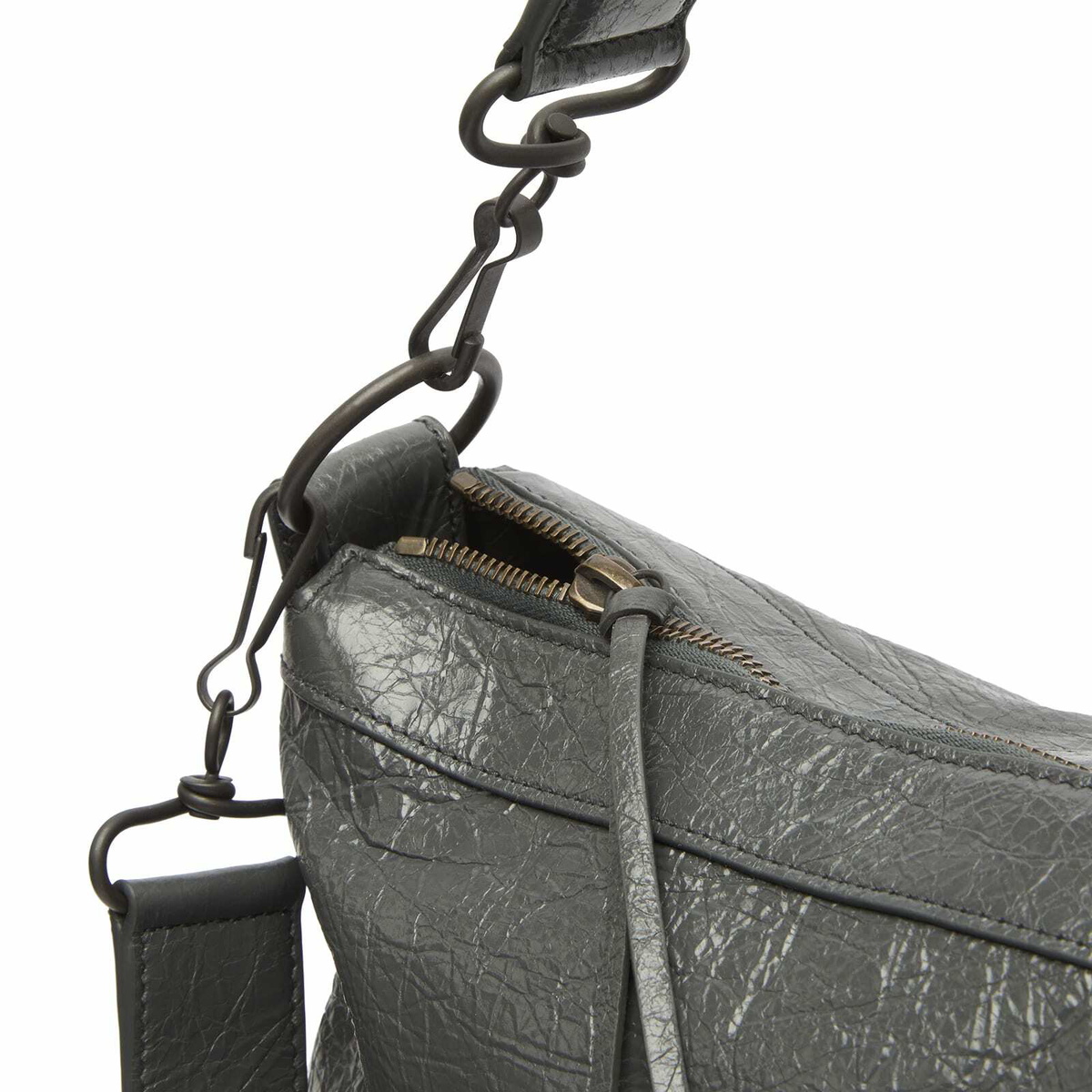 Balenciaga Men's Le City Moto Medium Bag in Volcanic Rock 