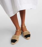 Aquazzura Sunburst raffia espadrille sandals