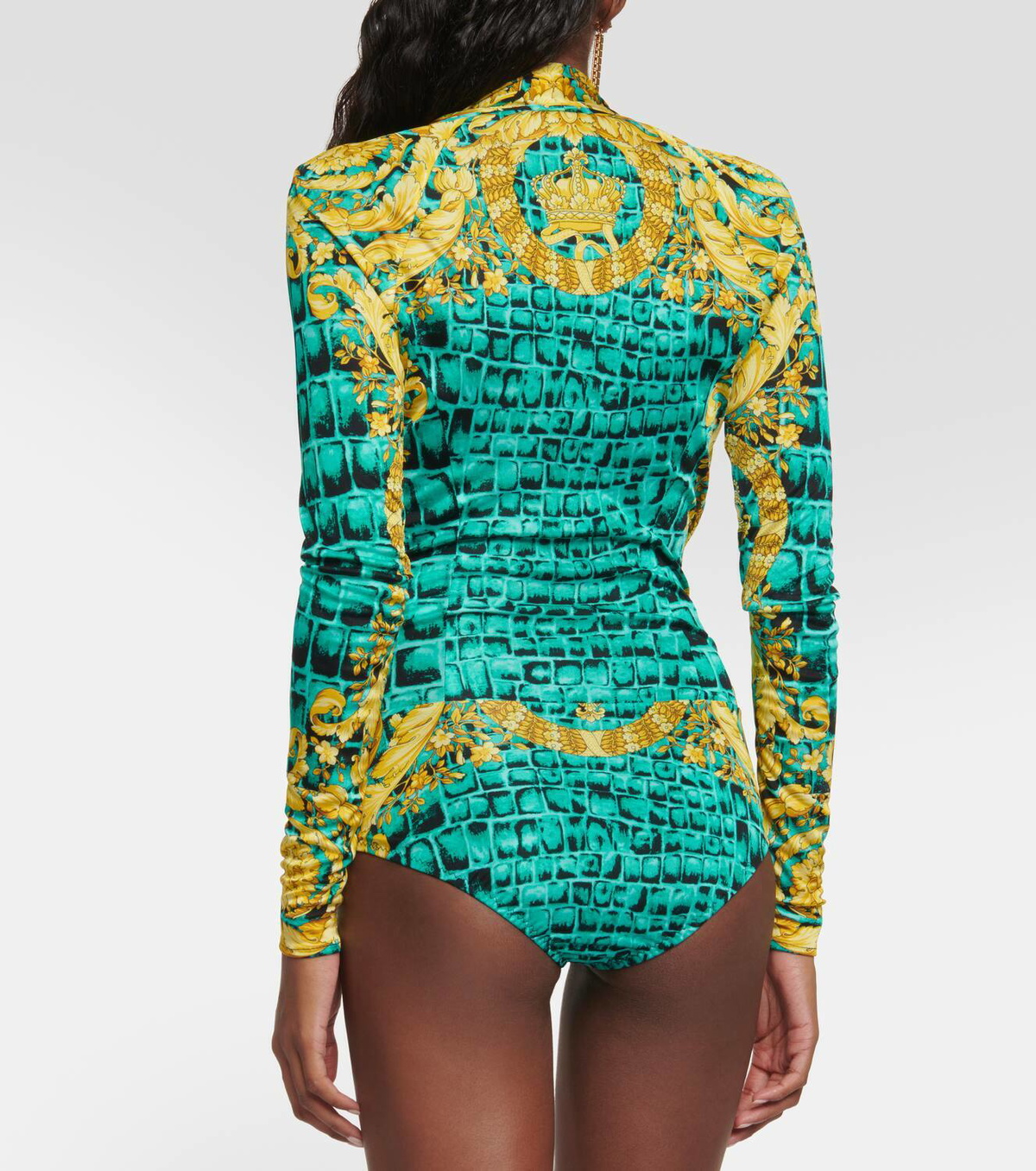 Versace Draped jersey bodysuit