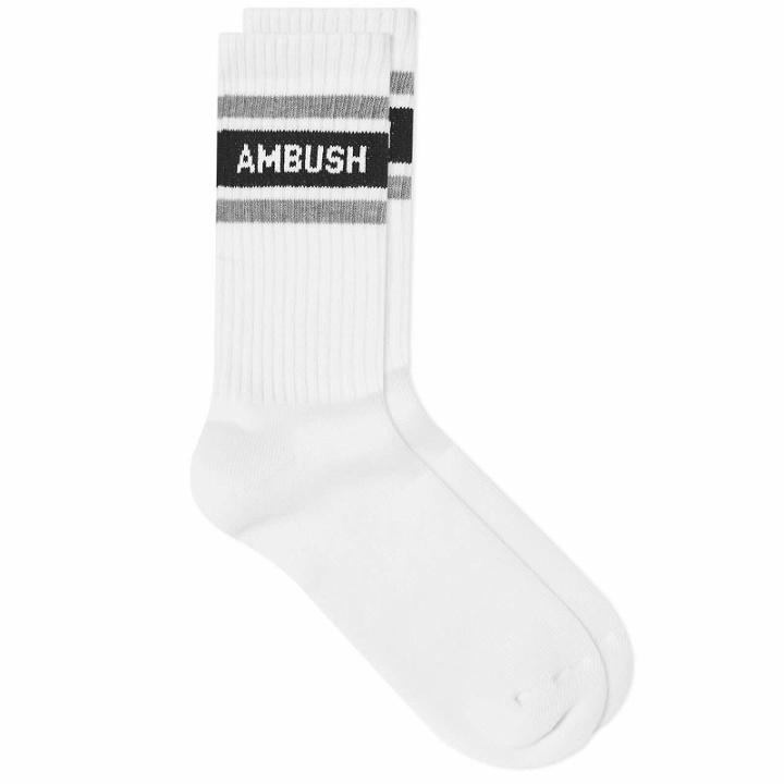 Photo: Ambush Men's Sport Logo Socks in White