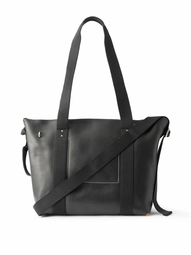 Photo: Rick Owens - Webbing-Trimmed Burnished-Leather Weekend Bag