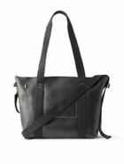 Rick Owens - Webbing-Trimmed Burnished-Leather Weekend Bag