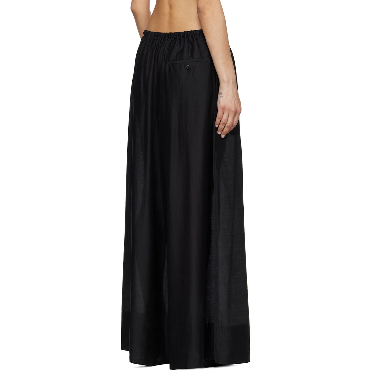 Entire Studios Black Vento Wide Leg Trousers