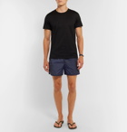 Acne Studios - Perry Checked Mid-Length Swim Shorts - Navy