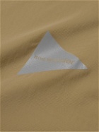 And Wander - Alpha AIR Logo-Print Jersey-Trimmed Pertex-Ripstop T-Shirt - Green