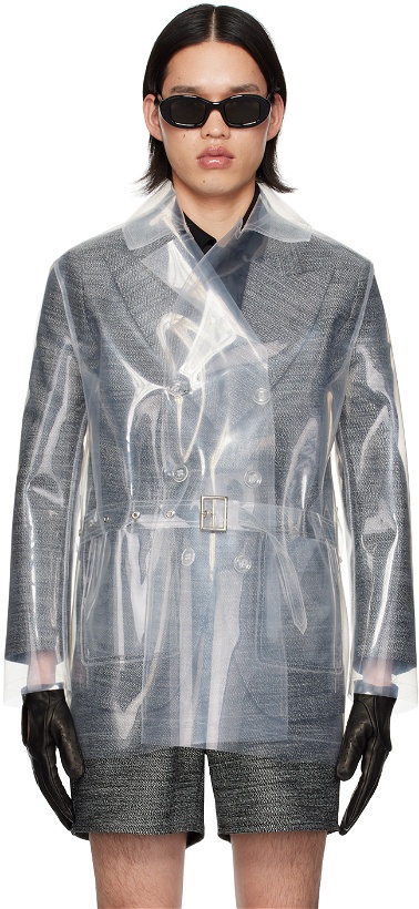 Photo: Ernest W. Baker Transparent Double-Breasted Trench Coat
